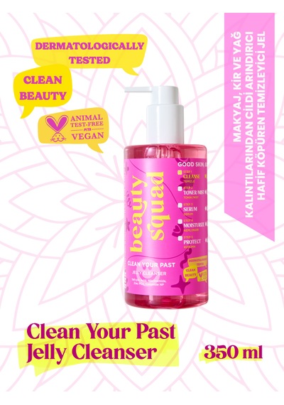 Beauty Squad Clean Your Past Jelly Akne Karşıtı Arındırıcı Yüz Temizleme Jeli 350 ML