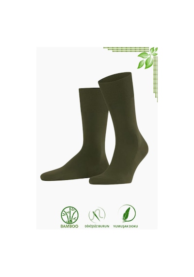 Kral Socks Bambu Erkek Soket Düz Uzun Klasik Yazlık Dikişsiz 3'lü Çorap Beyaz