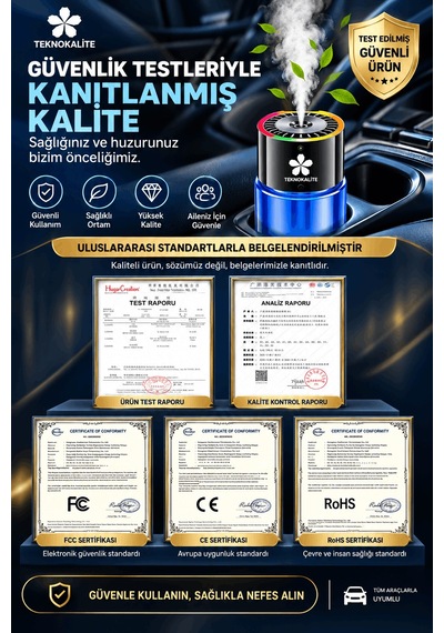 Airmist D5 Ultrasonik Aroma Difüzörü Mavi Okyanus Akıllı Elektronik Koku Makinesi, Araç Ev Ofis İçin Teknokalite