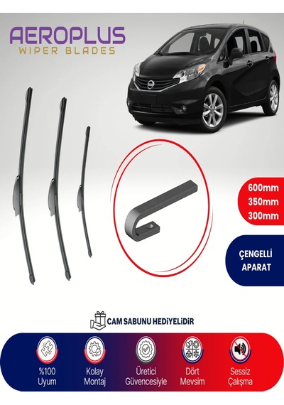 Aeroplus Nissan Note Takimi Ön Arka Muz Silecek Takımı 2014-2019