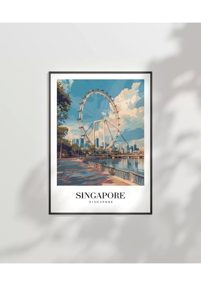 Çerçevesiz Poster Marina Bay'ın Parlak Yüzü