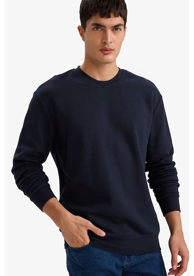 Defacto %100 Pamuk Basic Sweatshirt E8339AX26SP Lacivert