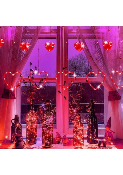 Kalpli Salkım Led Işık Dekor Led Işık Red Light Kırmızı Salkım Led Işık Modlu 220v Kırmızı Led Işık