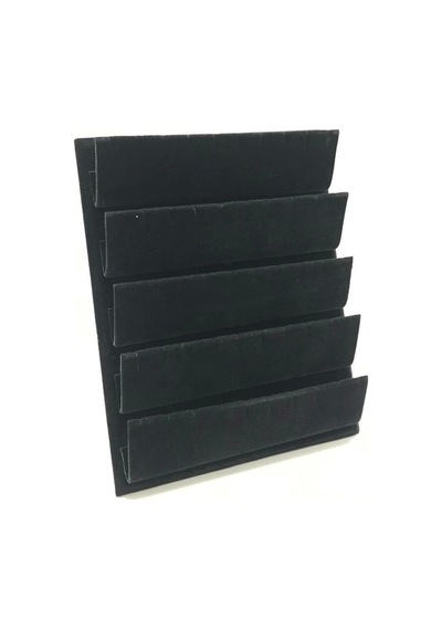 Yerli Üretim Süet Kumaş 20/16 Cm Siyah Renk Ayaklı Küpe Standı Çok Renkli