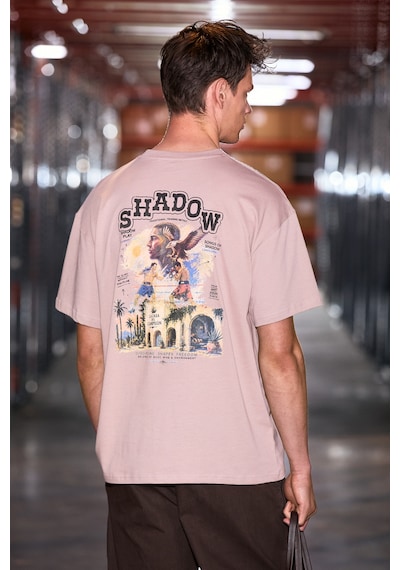 Grımelange Amıdıo Erkek %100 Organik Pamuklu Baskı Detaylı Regular Fit Yuvarlak Yaka Pudra T-shirt Grımelange Amıdıo Erkek %100 Organik Pamuklu Baskı Detaylı Regular Fit Yuvarlak Yaka Pudra T-shirt
