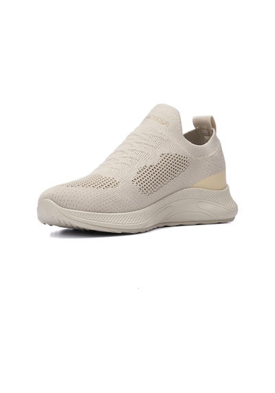 Günlük Unisex Sneaker Slip-on Nefes Alabilen Hafif Yürüyüş Bağcıksız Esnek Spor Ayakkabı 041f Bej