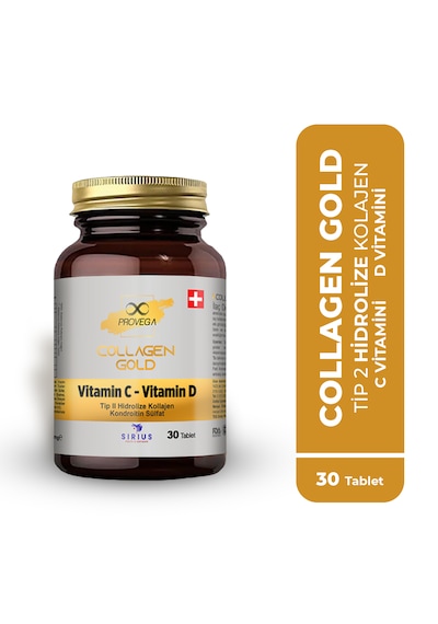 Provega Collagen Gold Kolajen MSM Vitamin C ve D Vitamin 30 Kapsül