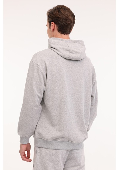 Reebok New Id Reg Hoodıe Gri Erkek Sweatshirt Gri-lacı-kırmızı