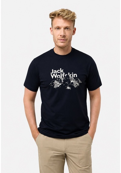 Jack Wolfskin Bergblick T M T-shirt Dark Navy Lacivert