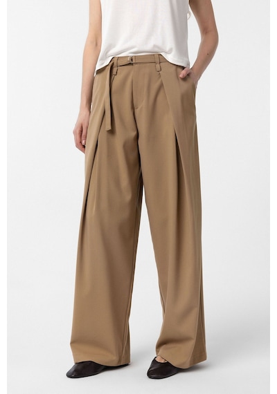 Antioch Kemerli Pilili Kadın Pantolon Camel