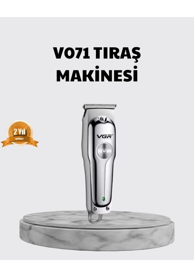 Gümüş Desenli Şarjlı Tıraş Makinesi - 120 Dakika Çalışma Süresi, 3 Başlıklı