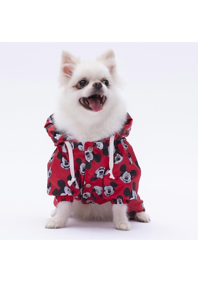Pettrend Mickey Mouse Tulum Yağmurluk Köpek Kıyafeti Köpek Yağmurluğu