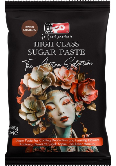 Kahverengi High Class Kaplama, Dekor Ve Çiçek Yapımı İçin Şeker Hamuru 1 Kg