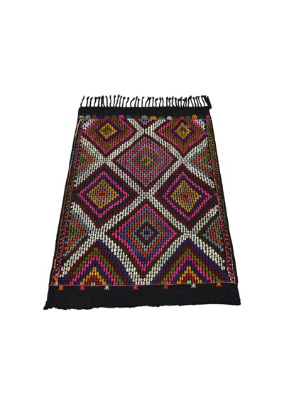 Zehra Abla Halı El Dokuması Geometrik Model Karapınar Yörük Cecim Yün Kilim 7166 Çok Renkli