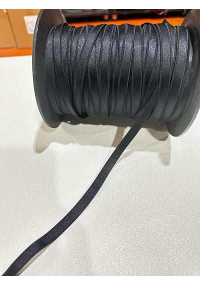 1 Cm Askı Lastiği 5 Metre Siyah