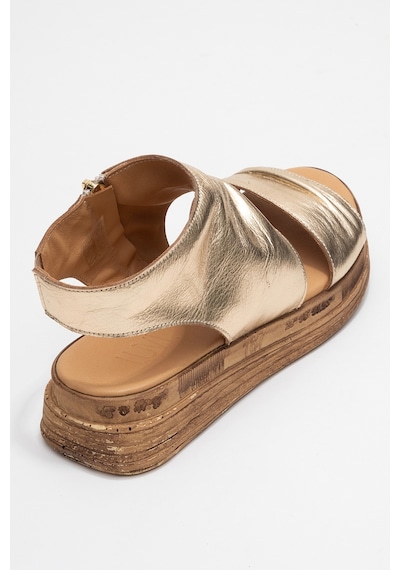 Luvishoes Lunas Altın Hakiki Deri Yandan Fermuarlı Kadın Sandalet Altın Luvishoes Lunas Altın Hakiki Deri Yandan Fermuarlı Kadın Sandalet Altın