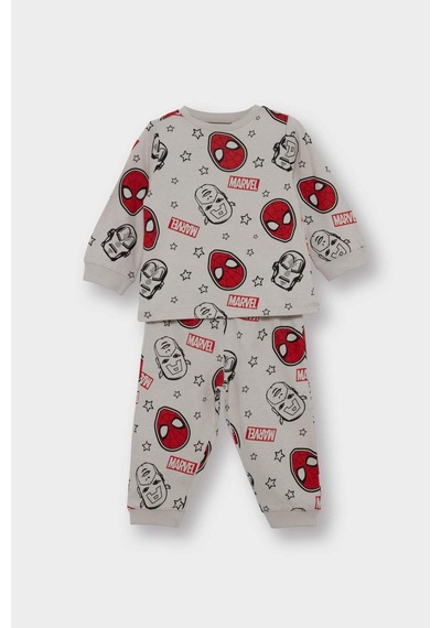 Defacto %100 Pamuklu Marvel Comıcs Beli Lastikli Pijama Takımı Erkek Bebek F4579A525WN