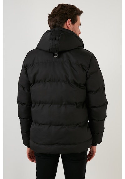 Buratti Kapüşonlu Suya Ve Rüzgara Dayanıklı Soğuk Geçirmez Slim Fit Erkek Mont 5717101 Siyah