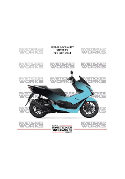 Honda Pcx 2021-2024 Kaplama Sticker Çift Renk Motor Kaplama Modeli Hazır Kit Yüksek Kalite 84542606