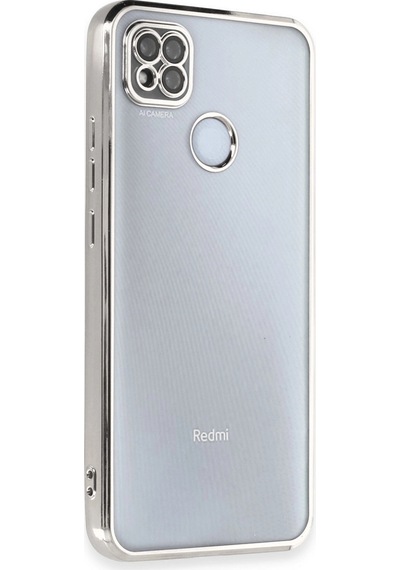 Xiaomi Redmi 9c Kılıf Kamera Korumalı Lensli Silikon - Gümüş