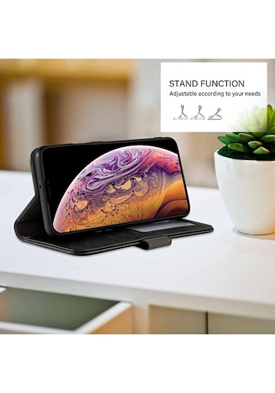 Samsung Galaxy Uyumlu S24 Plus Kılıf Tam Kaplar Deri Dokulu Cüzdan
