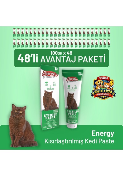 Kısırlaştırılmış Kedi Paste 100 G - 48 Adet