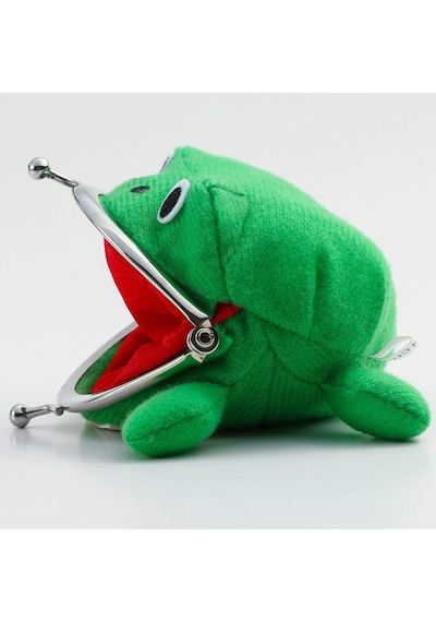 FrogCoin Metal Klips Burslu Kurbağa Bozuk Paralık Kese Tipi Cüzda Yeşil