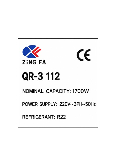 Zingfa Qr3-112 Sanayi Tipi Soğutma Kompresörü Siyah
