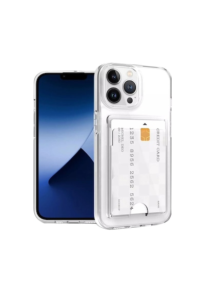 Apple iPhone Uyumlu 14 Pro Max Kılıf Kart Şeffaf Silikon - Şeffaf Bzsxx00 1