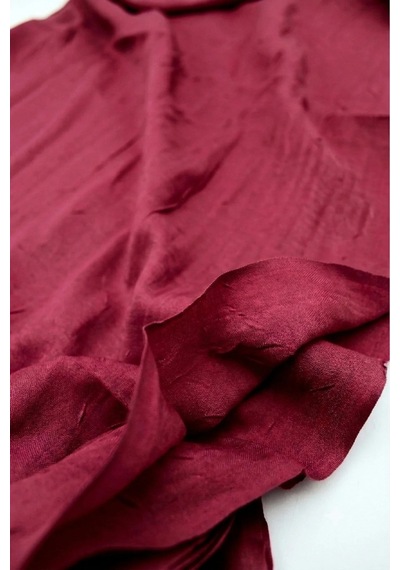 Myreal Bambu Kraş Şal Bordo - Ütü Gerektirmeyen Doğal Doku 90x200 Cm