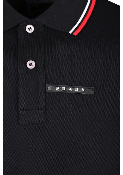 Prada Erkek Polo Yaka T-shırt Sjn256-322-f0aa9 Siyah