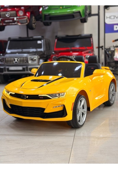 Camaro Akülü Araba İsme Özel Plaka Hediyeli Sarı 12 Volt Uzaktan Kumandalı Sarı