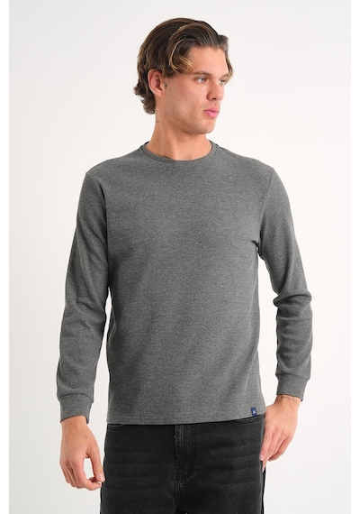 Alexander Gardi Alexandergardı Uzun Kollu Bisiklet Yaka Basic Sweatshirt Antrasit