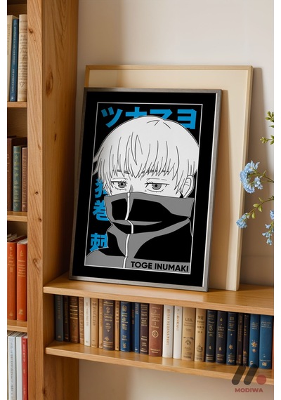 Jujutsu Kaisen Toge Inumaki Poster, Siyah Çerçeveli Duvar Tablosu - Anime Severlere Özel Hediye