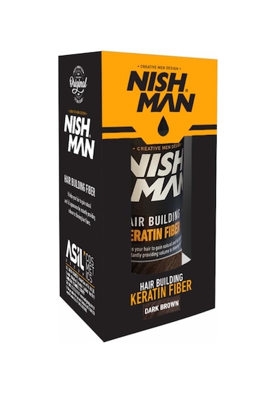 Nish Man Hair Building Fiber - Dark Brown 21 Gr