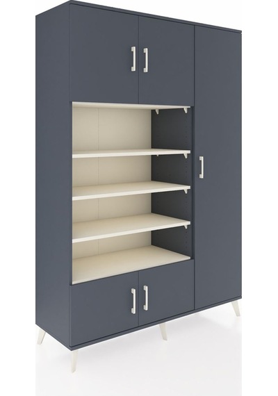 Hyperion Dolap 11 Raflı 5 Kapaklı 132x44x195 Antrasit-antrasi... Antrasit Hyperion Dolap 11 Raflı 5 Kapaklı 132x44x195 Antrasit-antrasi... Antrasit