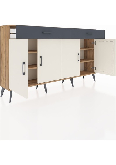 Arges Konsol 4 Raflı 2 Çekmeceli 4 Kapaklı 176x30x99 Çam-aytaşı/a Çam-aytaşı/antrasit Arges Konsol 4 Raflı 2 Çekmeceli 4 Kapaklı 176x30x99 Çam-aytaşı/a Çam-aytaşı/antrasit