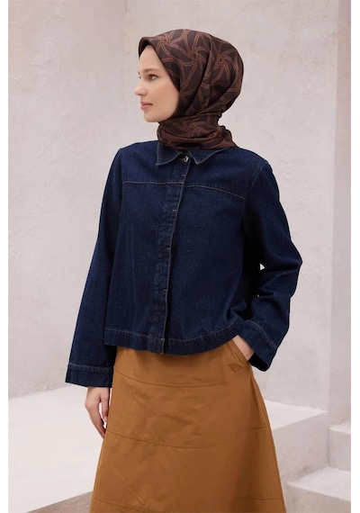BELLİ Geometrik Desen İpek Twill Eşarp 4221d01 Acı Kahve