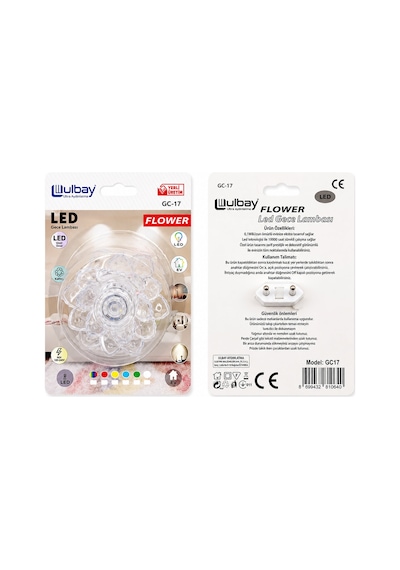 10 Adet Kozalak Led Gece Lambası Gc-17 5570 Çok Renkli