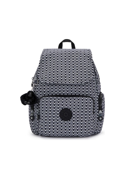 Kipling Kıplıng City Zip S Küçük Boy Sırt Çantası Siyah Sıgnature Prınt Siyah