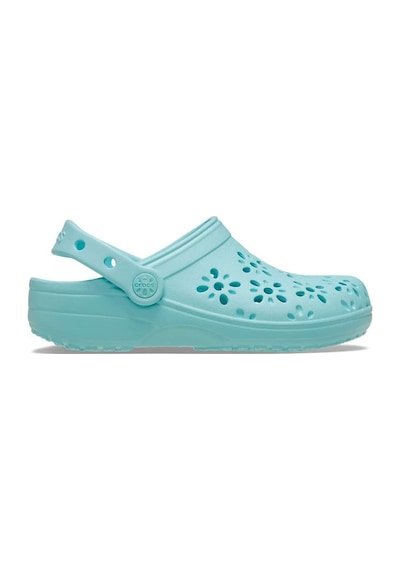 Crocs Classic Floral Cut Out Clog K Çocuk Sandalet 210943-4pd Mavi