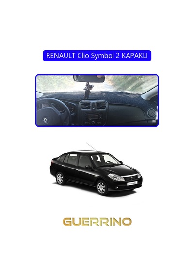 Renault Clio Symbol 2 Kapaklıtorpido Koruma Halısı Mavi Kenar