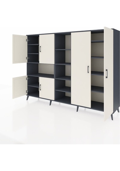 Hyperion Dolap 13 Raflı 6 Kapaklı 220x44x163 Antrasit-aytaşı/antr Antrasit-aytaşı/antrasit Hyperion Dolap 13 Raflı 6 Kapaklı 220x44x163 Antrasit-aytaşı/antr Antrasit-aytaşı/antrasit