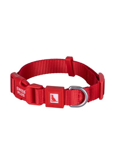 Swissplus Urban Paws Köpek Tasması Crimson Red Ayarlanabilir, Dayanıklı, Hafif-25mm Kırmızı