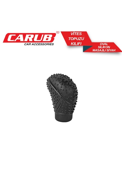Vites Topuz Kılıfı Silikon Oval Masajlı Siyah
