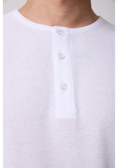 Defys Erkek Henley Yaka %100 Pamuklu Dokulu Kumaştan Kısa Kollu Günlük Basic Beyaz Tişört Beyaz - 852146174 Beyaz Defys Erkek Henley Yaka %100 Pamuklu Dokulu Kumaştan Kısa Kollu Günlük Basic Beyaz Tişört Beyaz - 852146174 Beyaz