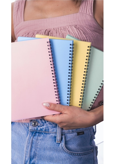 Dream Notes 4 Farklı Renk Çizgisiz A5 Defter Seti Sarı - Mavi - Yeşil - Pembe