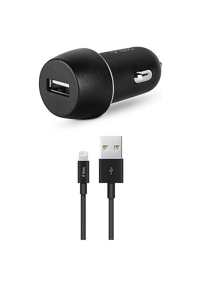 T.tec 2cks20ls Smartcharger 2.1a Araç Şarj Aleti Siyah Apple Uyumlu iPhone Lighting Kablolu