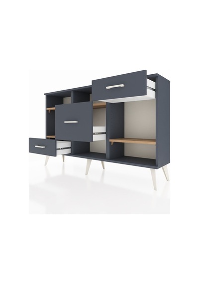 Arges Konsol 4 Raflı 3 Çekmeceli 132x30x83 Antrasit-çam/antrasit Çam/antrasit Arges Konsol 4 Raflı 3 Çekmeceli 132x30x83 Antrasit-çam/antrasit Çam/antrasit