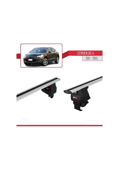 Citroen Ds4 2011-2015 Arası İle Uyumlu Ace-4 Ara Atkı Tavan Barı Gri